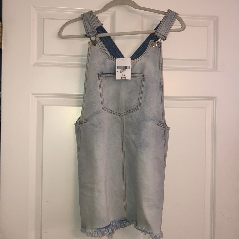 Denim overall dress